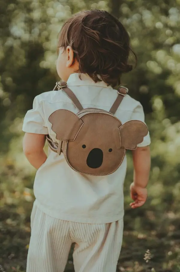Donsje Usnjen otroški nahrbtnik Donsje Kapi Classic Backpack Koala