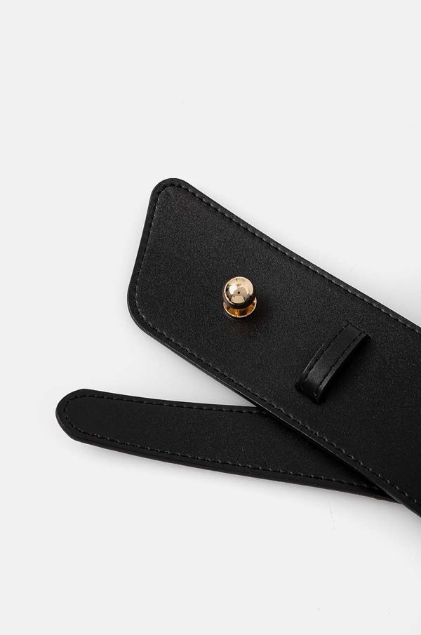 Answear Lab Usnjen pas Answear Lab ženski, črna barva