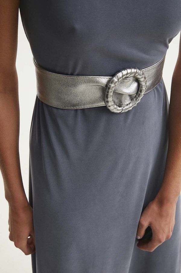 Answear Lab Usnjen pas Answear Lab ženski, srebrna barva