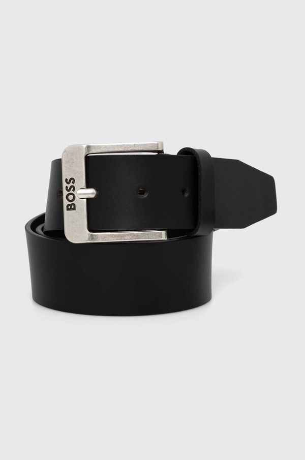 BOSS Usnjen pas BOSS moški, črna barva, 50512795