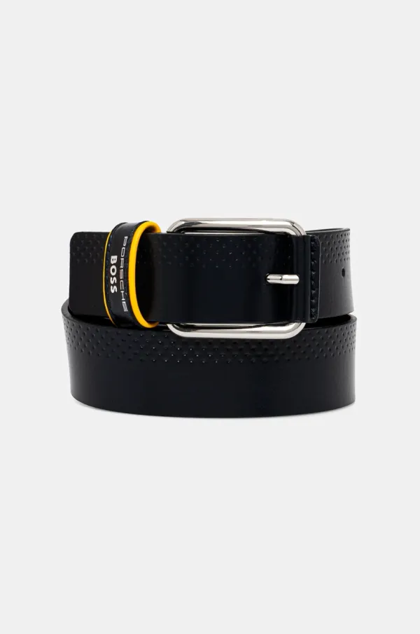 BOSS Usnjen pas BOSS moški, črna barva, 50538936