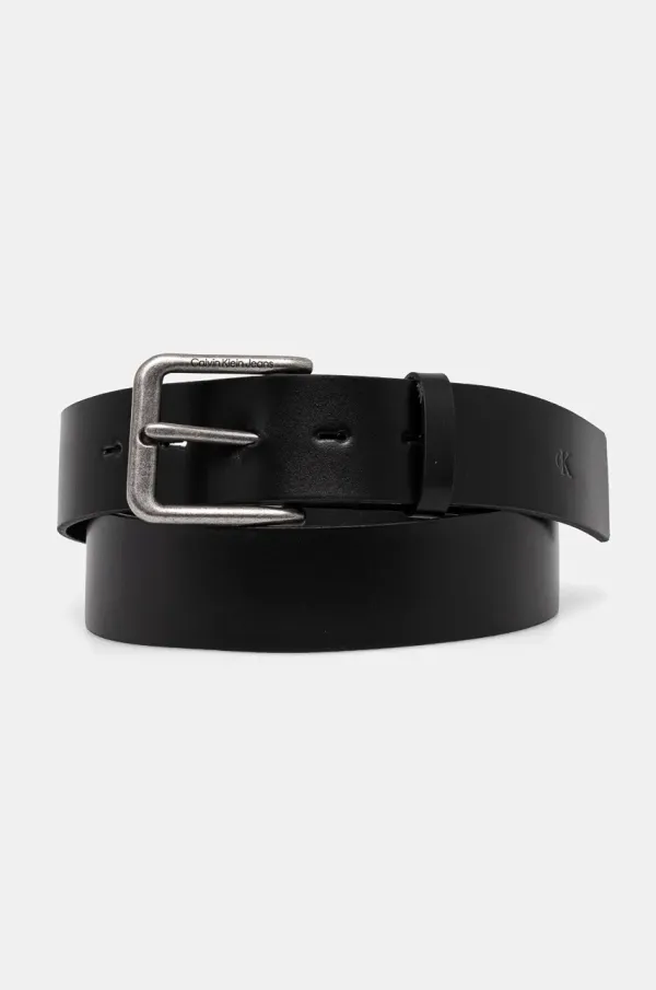 Calvin Klein Jeans Usnjen pas Calvin Klein Jeans moški, črna barva, K50K512102