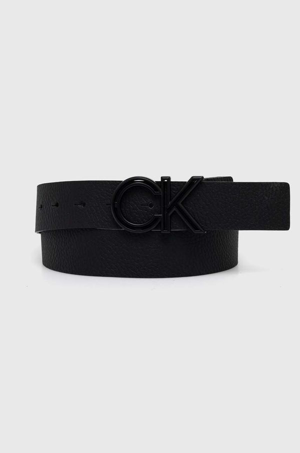 Calvin Klein Usnjen pas Calvin Klein moški, črna barva, K50K509201