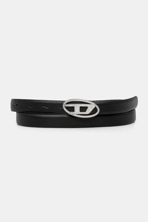 Diesel Usnjen pas Diesel OVAL D LOGO B-1DR STRASS 20