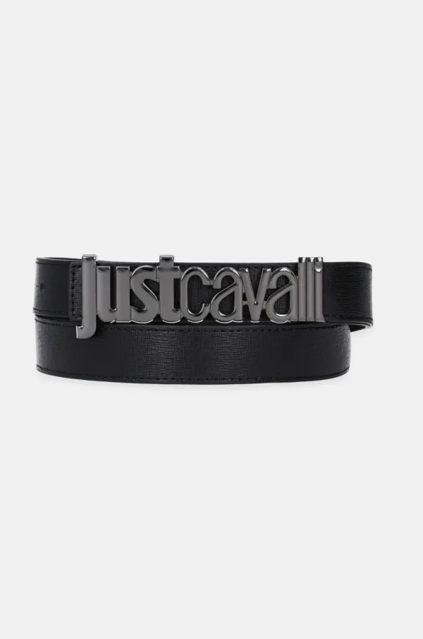 Just Cavalli Usnjen pas Just Cavalli moški, črna barva, 78QA6F30 ZPA42