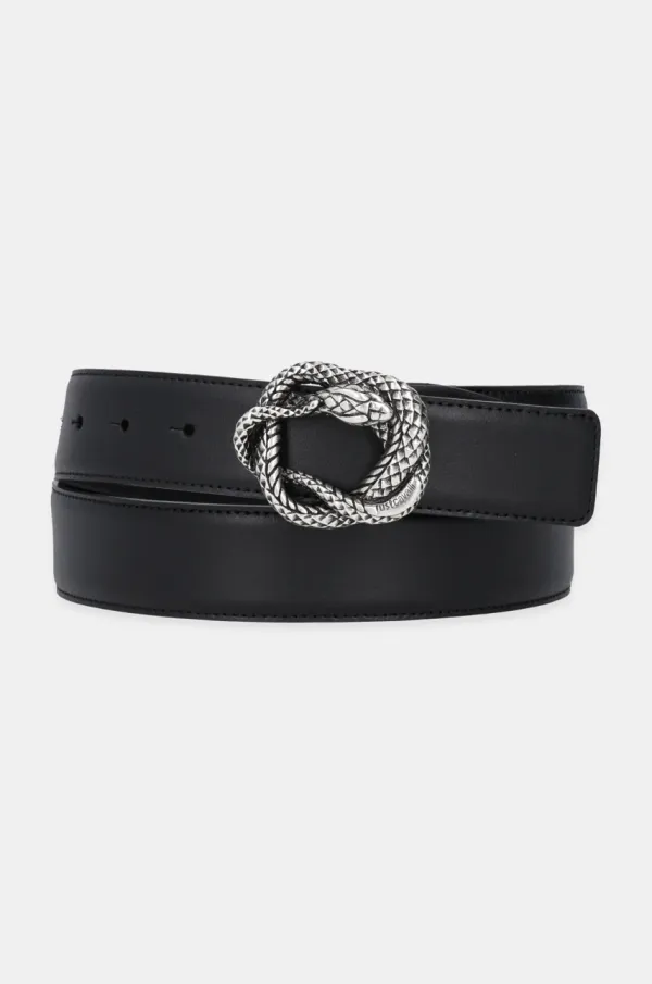 Just Cavalli Usnjen pas Just Cavalli moški, črna barva, 78QA6F40 ZP296