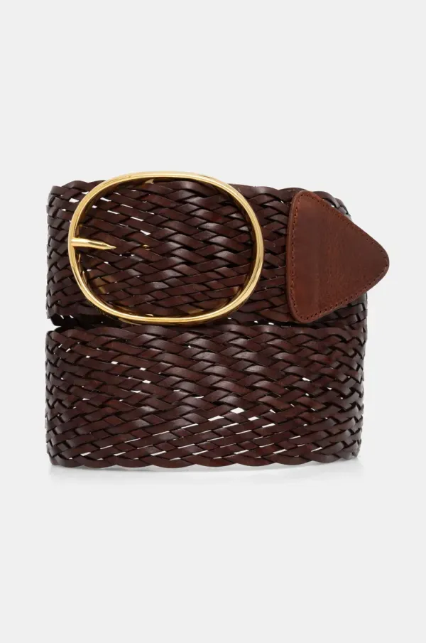 Luisa Spagnoli Usnjen pas Luisa Spagnoli ženski, rjava barva, 541934