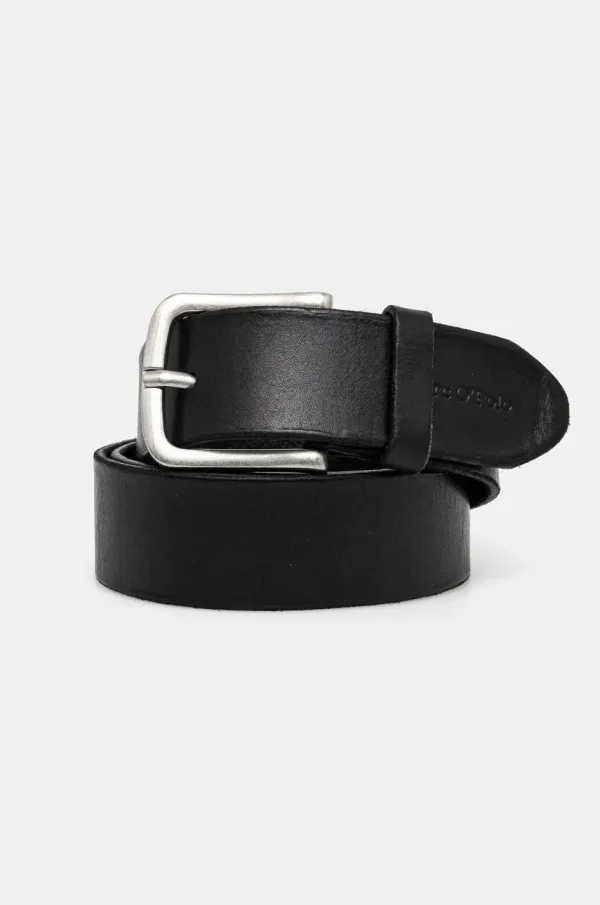 Marc O'Polo Usnjen pas Marc O'Polo moški, črna barva, 41027749501103