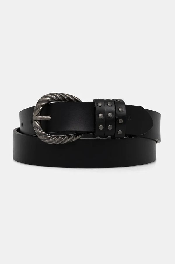 Pepe Jeans Usnjen pas Pepe Jeans HALSEY BELT ženski, črna barva, PL020856