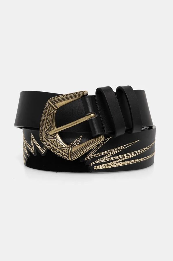 Pepe Jeans Usnjen pas Pepe Jeans LINDSAY BELT ženski, črna barva, PL020855