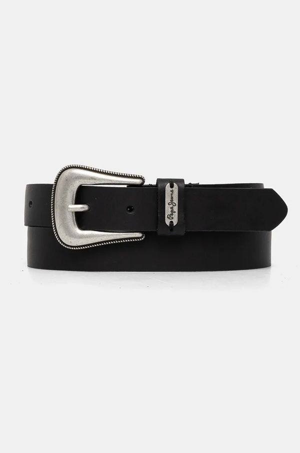 Pepe Jeans Usnjen pas Pepe Jeans MILDRED BELT ženski, črna barva, PL020852