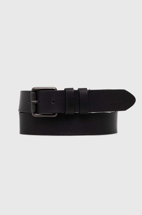 Pepe Jeans Usnjen pas Pepe Jeans TATE BELT moški, črna barva, PM021028