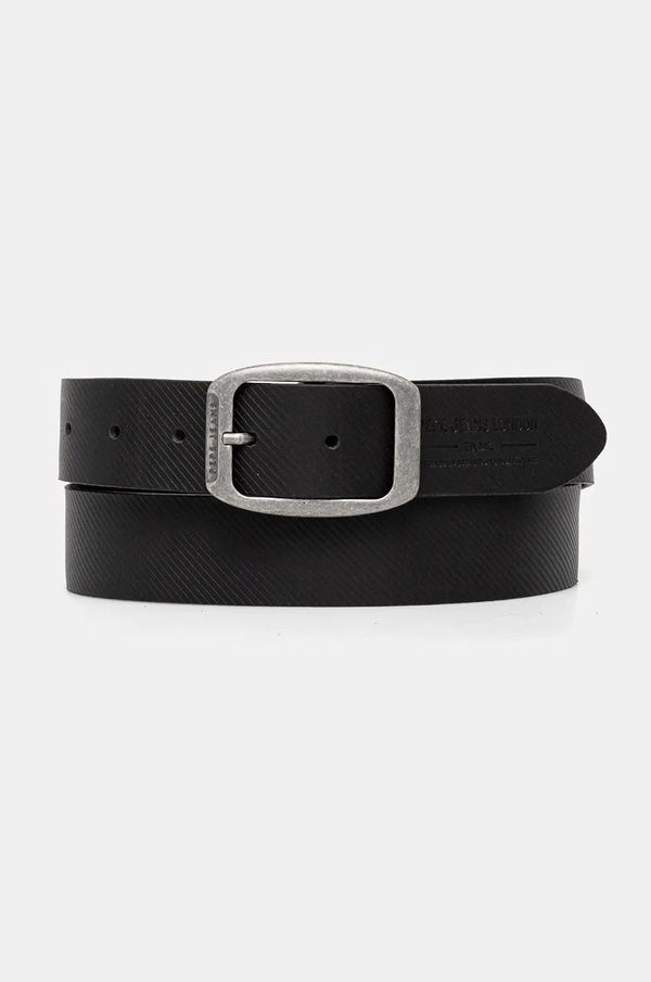 Pepe Jeans Usnjen pas Pepe Jeans WADE BELT moški, črna barva, PM021025