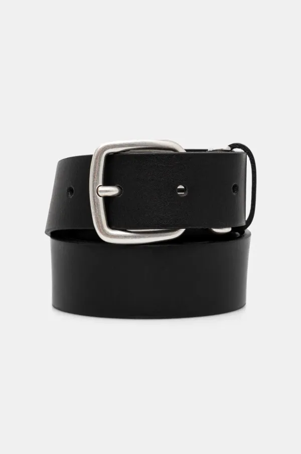 Sisley Usnjen pas Sisley moški, črna barva, 6G8ZSL01A