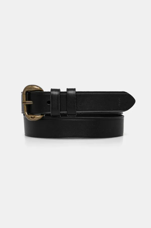 Weekend Max Mara Usnjen pas Weekend Max Mara ženski, črna barva, 2515501044600