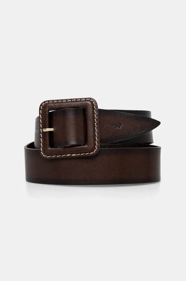 Weekend Max Mara Usnjen pas Weekend Max Mara ženski, rjava barva, 2515501034600