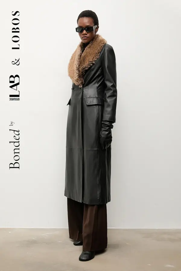 Answear.LAB Usnjen plašč Bonded by Answear.LAB & LOBOS
