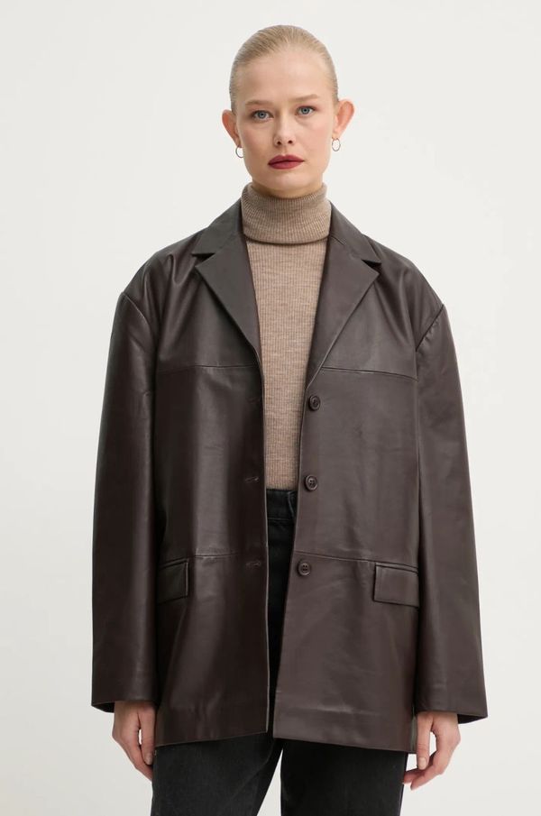 2NDDAY Usnjen suknjič 2NDDAY Harrison rjava barva, 2251515672