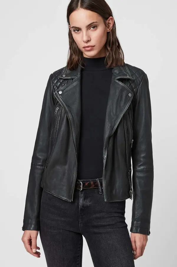 AllSaints Usnjena biker jakna AllSaints