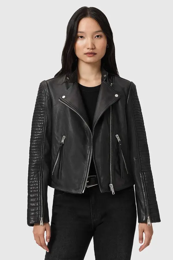 AllSaints Usnjena biker jakna AllSaints RAUL