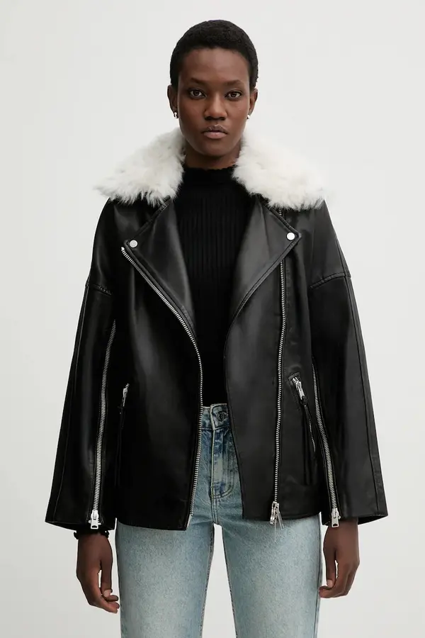 AllSaints Usnjena biker jakna AllSaints VENDRA