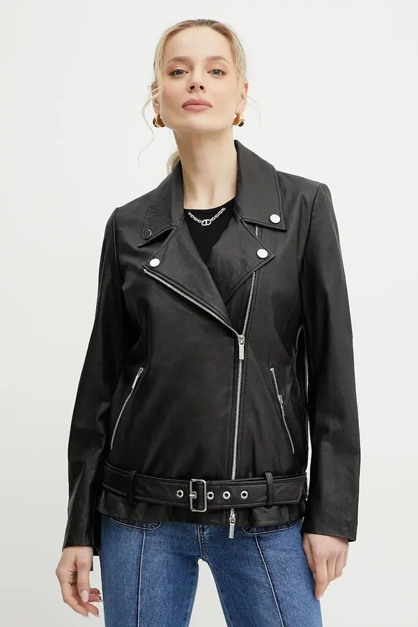 Armani Exchange Usnjena biker jakna Armani Exchange