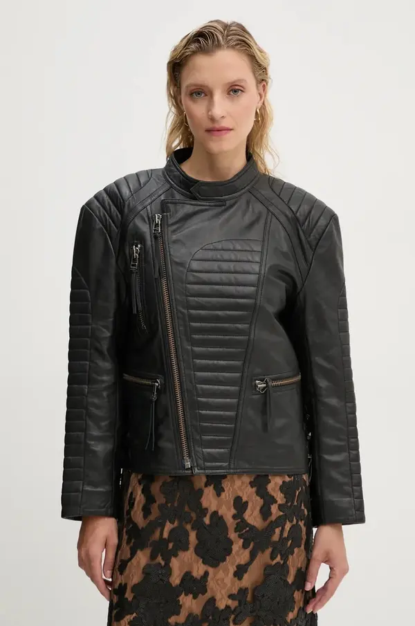 MUNTHE Usnjena biker jakna MUNTHE TWEEKIE