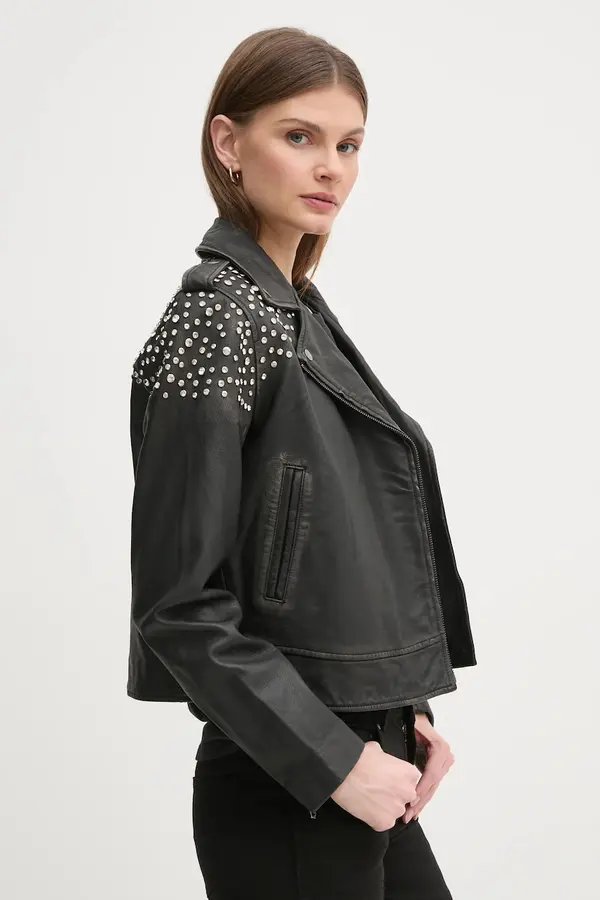 Pepe Jeans Usnjena biker jakna Pepe Jeans FANTASY