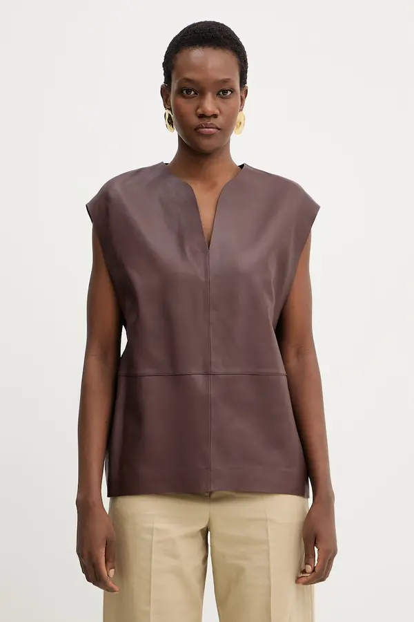 BOSS Usnjena bluza BOSS Suna