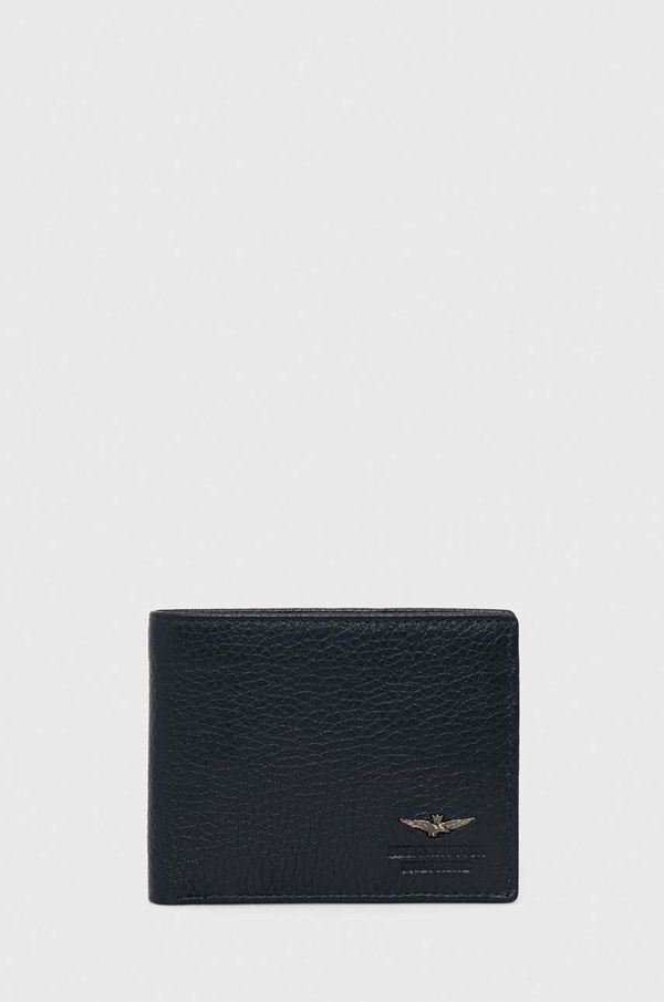 Aeronautica Militare Usnjena denarnica Aeronautica Militare moška, mornarsko modra barva AM182