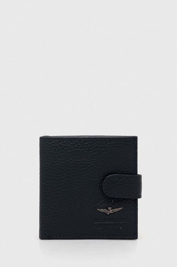 Aeronautica Militare Usnjena denarnica Aeronautica Militare moška, mornarsko modra barva AM184