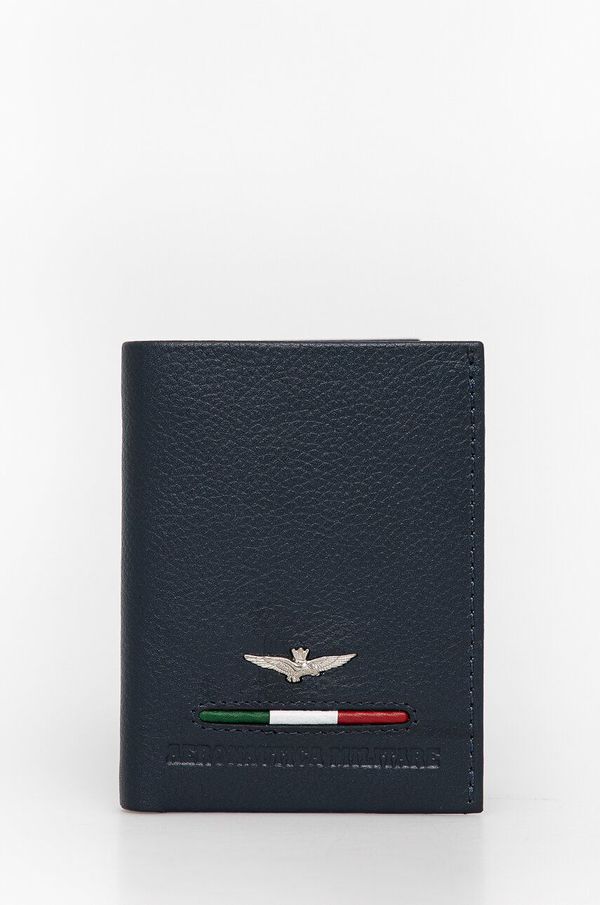 Aeronautica Militare Usnjena denarnica Aeronautica Militare moški, mornarsko modra barva