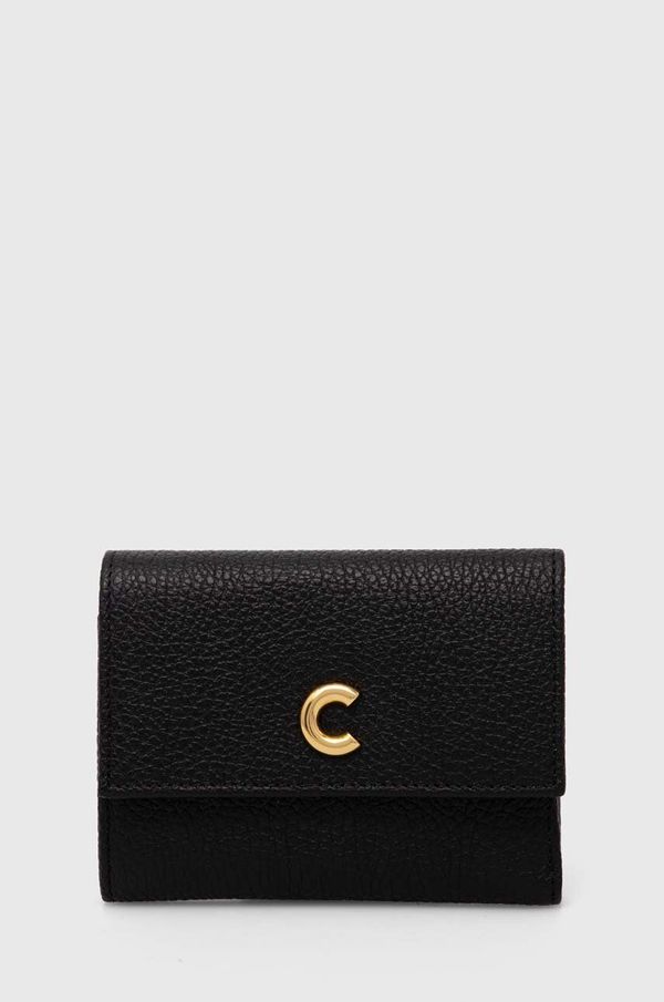 Coccinelle Usnjena denarnica Coccinelle KELSEY ženska, črna barva, E2 RBP 11 F0 01