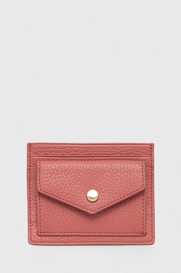 Coccinelle Usnjena denarnica Coccinelle ženski, roza barva