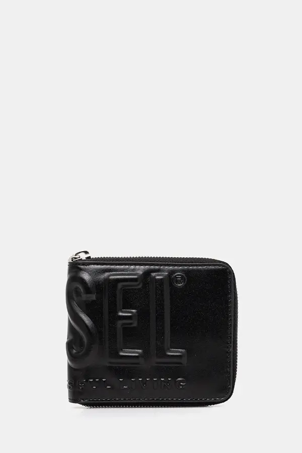 Diesel Usnjena denarnica Diesel DSL 3D- BI FOLD COIN ZIP XS