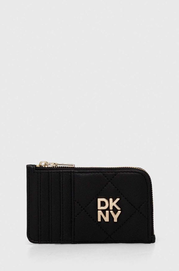 DKNY Usnjena denarnica Dkny ženska, črna barva, R411BB82