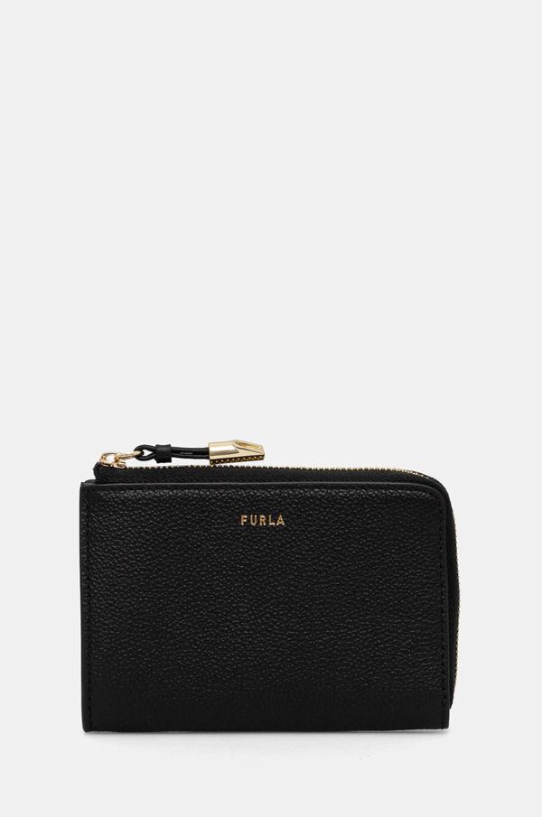 Furla Usnjena denarnica Furla ženska, črna barva, WP00470 BX3036 O6000