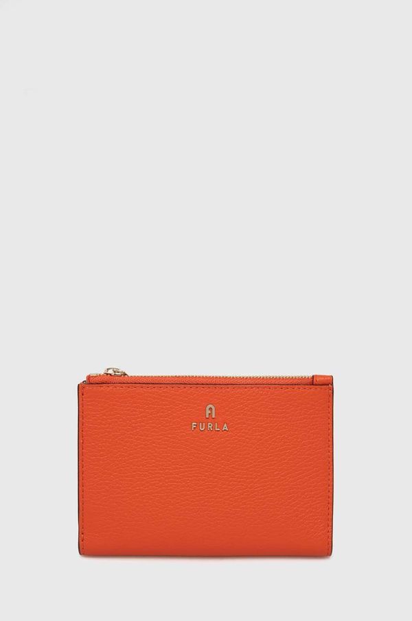 Furla Usnjena denarnica Furla ženska, oranžna barva, WP00319 HSF000 VIT00