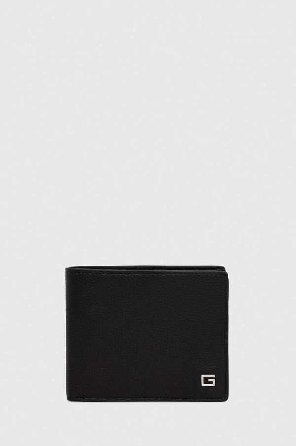 Guess Usnjena denarnica Guess moški, črna barva