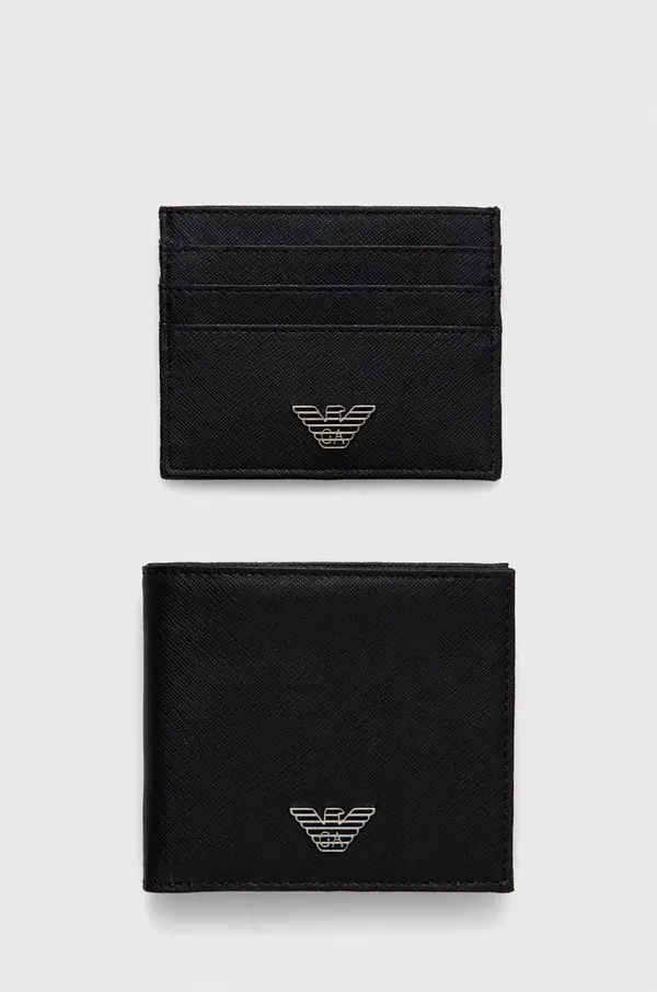 Emporio Armani Usnjena denarnica in etui za kartice Emporio Armani