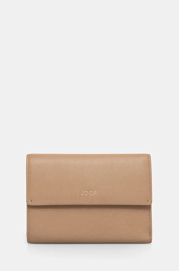 Joop! Usnjena denarnica Joop! moški, bež barva