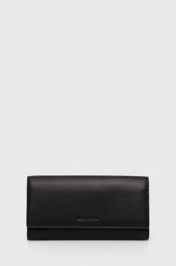 Marc O'Polo Usnjena denarnica Marc O'Polo ženska, črna barva, 40319905801114