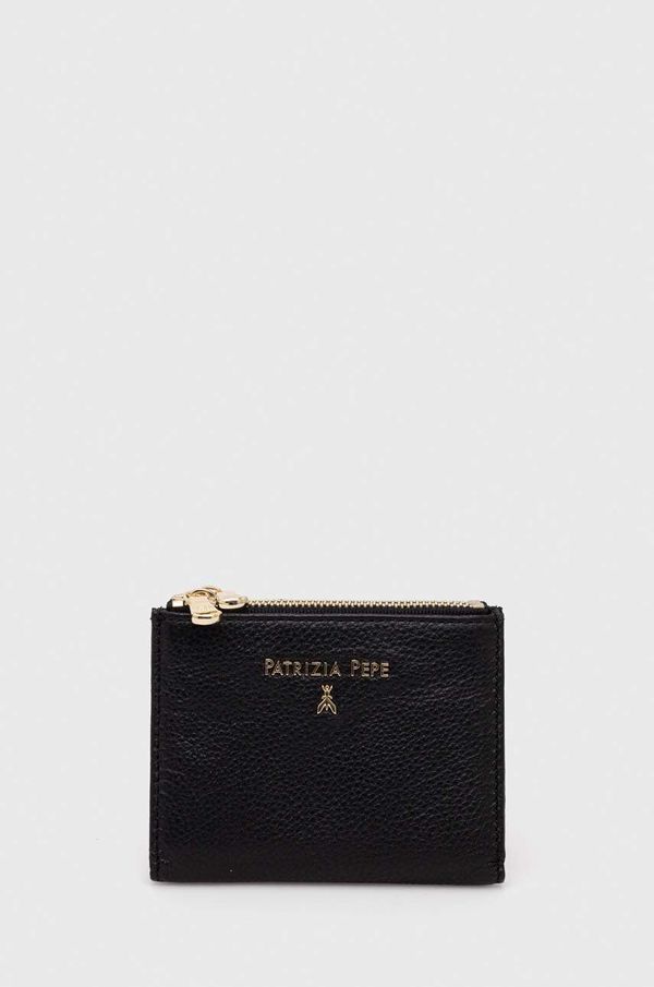 Patrizia Pepe Usnjena denarnica Patrizia Pepe ženski, črna barva