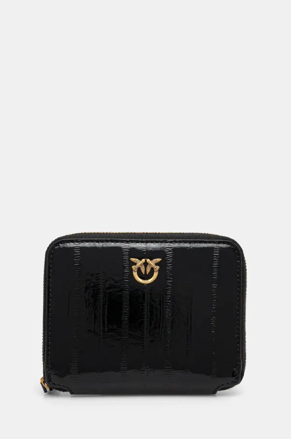 Pinko Usnjena denarnica Pinko ženska, črna barva, 100249 A1VE