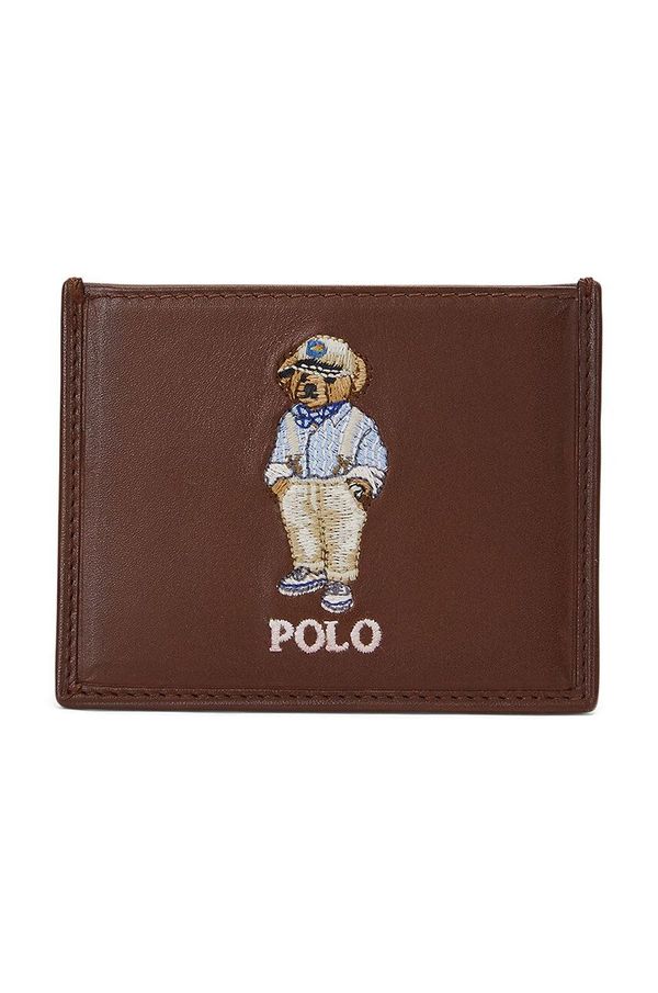 Polo Ralph Lauren Usnjena denarnica Polo Ralph Lauren moška, rjava barva, 405952097