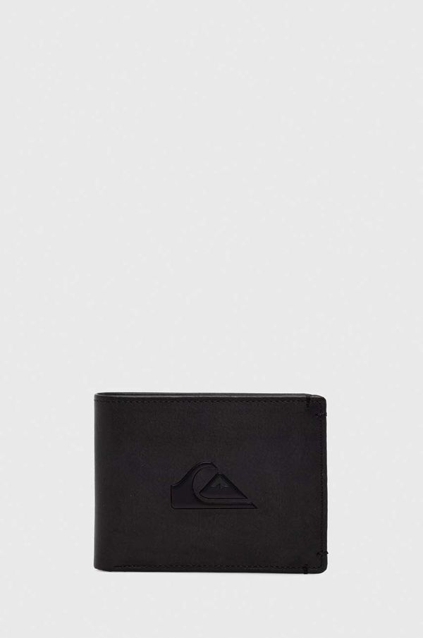 Quiksilver Usnjena denarnica Quiksilver moški, črna barva