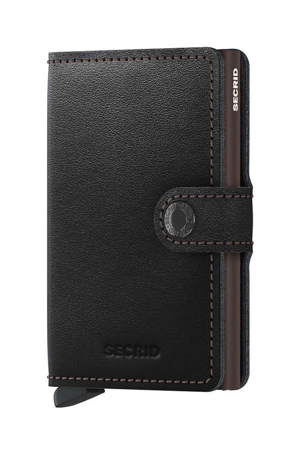 Secrid Usnjena denarnica Secrid Black & Brown črna barva