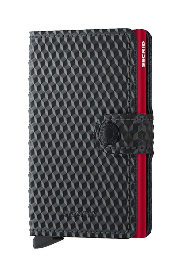 Secrid Usnjena denarnica Secrid Cubic Black-Red črna barva