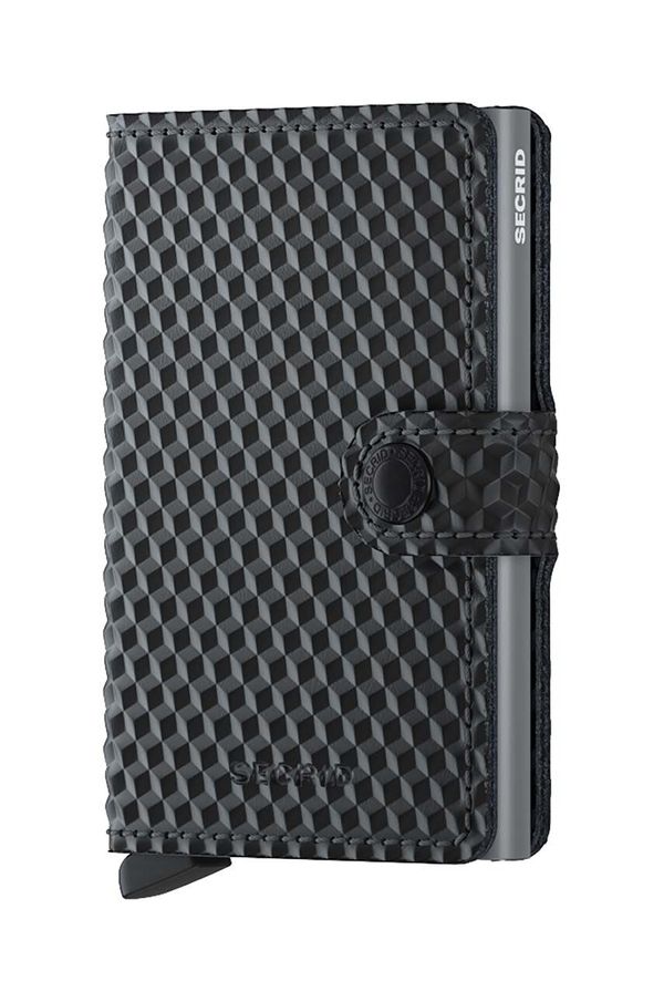 Secrid Usnjena denarnica Secrid Cubic Black-Titanium črna barva