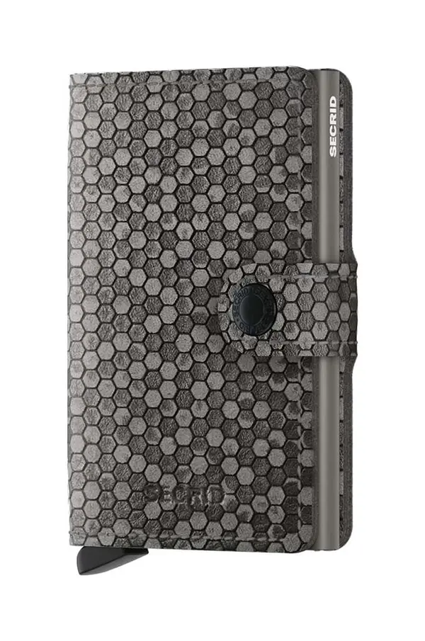 Secrid Usnjena denarnica Secrid Miniwallet Hexagon Grey